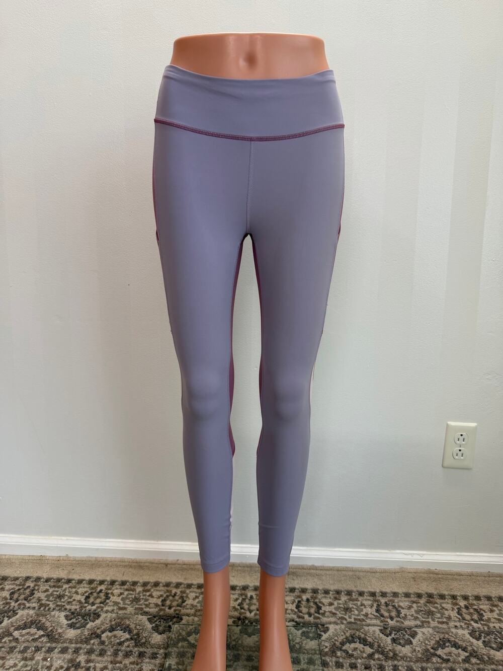 Outdoor Voices Zoom Leggings Colorblock High Rise Purple Lavender Sz S